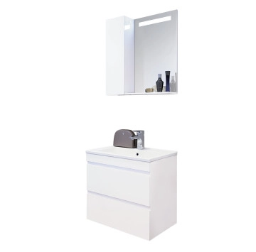 Комплект мебели за баня Арте 55см PVC бял