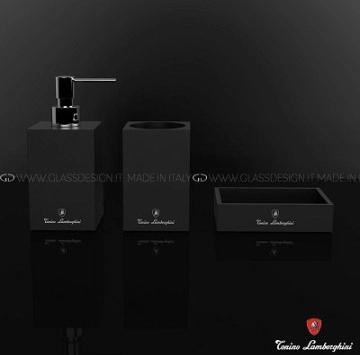 Комплект аксесоари за баня Vision 3 черен мат/хром