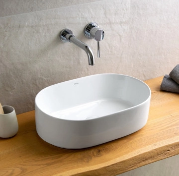 Мивка върху плот LY3281 46см бяла KARAG