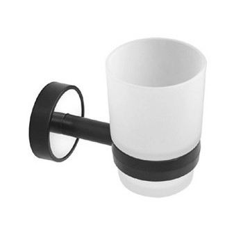 Чаша за четки за зъби Optimo черен мат