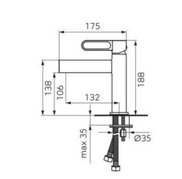 Смесител за мивка Zaffiro злато мат