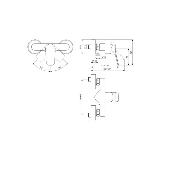 Смесител за душ Dorea хром IDEAL STANDARD