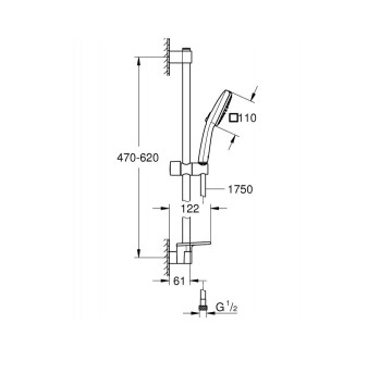 Душ комплект Tempesta Cube 110 хром GROHE