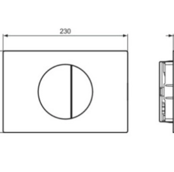 Бутон Prosys Оleas M5 черен IDEAL STANDARD