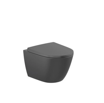 Стенна тоалетна Ona Rimless Compact черен мат ROCA