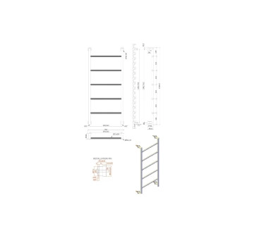 Лира за баня Design 6-1200 BIANCO  56/h120см. бял мат KARAG