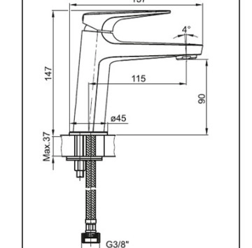 Смесител за мивка EOS хром FAYANS