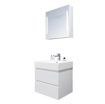 Комплект мебели за баня Гранд 60см PVC бял