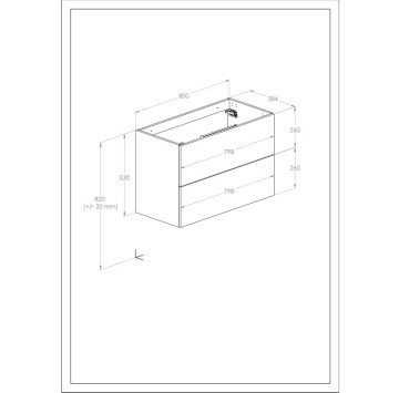 Шкаф долна част Kwadro 79.8см дървесен ROCA