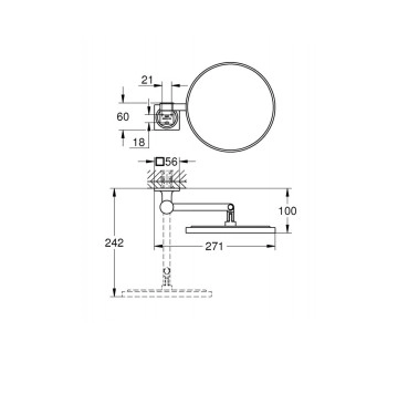 Огледало увеличително Allure brushed cool sunrise злато GROHE