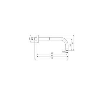 Рамо за душ глава Idealrain 40см 5.5x41.8см розово злато IDEAL STANDARD