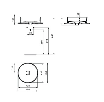 Мивка купа Strada II Ф45см. бяла IDEAL STANDARD