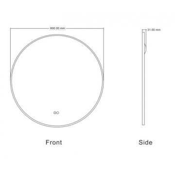 Огледало Лейла 18555/60W ф60см ИНТЕР КЕРАМИК