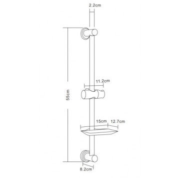 Тръбно окачване ICH1019Chrome хром ИНТЕР КЕРАМИК