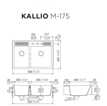 Кухненска мивка Kallio M175 90см Night SCHOCK