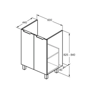 Шкаф за баня Eurovit 60см. сив IDEAL STANDARD