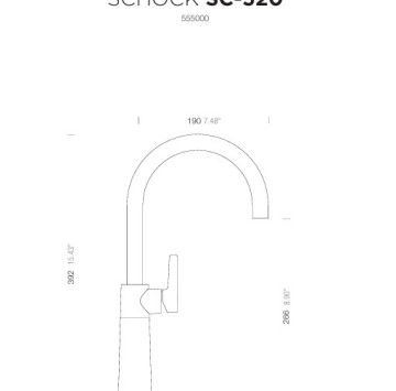 Смесител за кухня SCHOCK SC520 Fix Magma черен SCHOCK