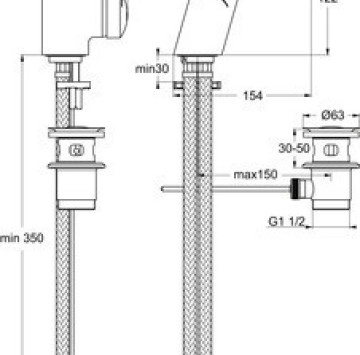 Смесител за мивка Melange хром IDEAL STANDARD