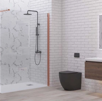Параван Walk In 1 Rose Gold 50/h200см. розово злато KARAG