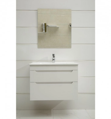 Шкаф за баня с мивка Мелани ICP7655 76см бял
