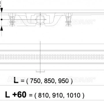 Подов линеен сифон Alcadrain APZ9 750мм.