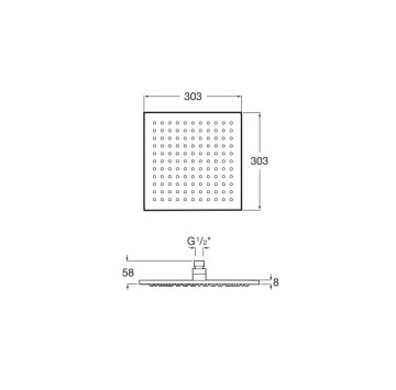 Душ глава Raindream 30/30см. розово злато ROCA