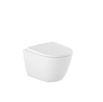 Стенна тоалетна Ona Rimless Compact бял мат ROCA