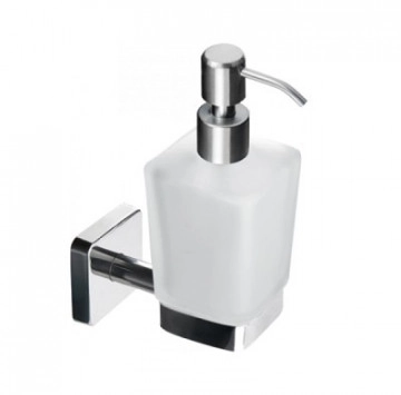 Дозатор за течен сапун Quattro стенен стъкло/хром