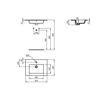 Шкаф за баня Eurovit 60см. бял IDEAL STANDARD