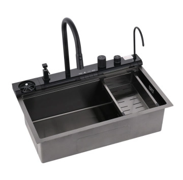 Кухненска мивка Интер 7547PVD Black черна и смесител ИНТЕР КЕРАМИК