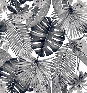Decor Botanic Black&White Carving Matt Rect. 60/120