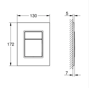 Активатор/Бутон Skate Cosmopolitan S хром GROHE