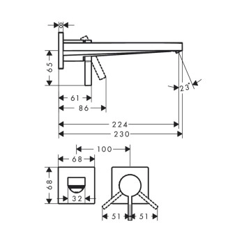 Смесител за мивка Tecturis E 110 Хром HANSGROHE