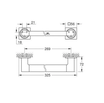 Дръжка за вана Allure hard graphite графит GROHE