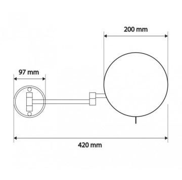 Огледало Rihanna 81788GG ф20см. сиво ИНТЕР КЕРАМИК