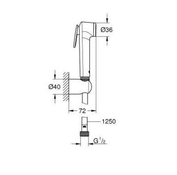 Хигиеничен душ New Tempesta-F медно злато GROHE