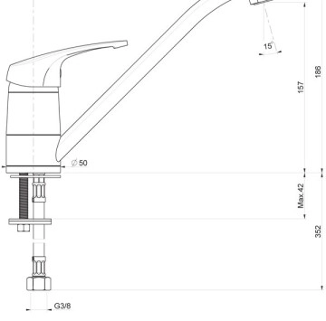 Смесител за кухня Impact фатгранит бял ФАТ