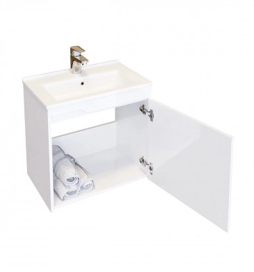 Шкаф за баня с мивка Етоша 55см бял
