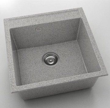 Кухненска мивка граниксит 51/51см сива ФАТ