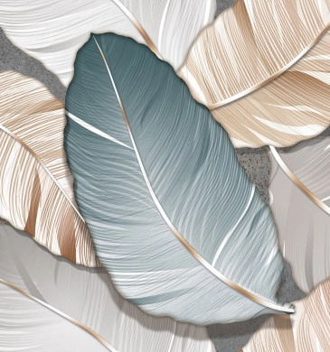 Decor Ever Metalic Leaves Matt Rect. 30/60