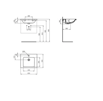 Шкаф за баня I.life B 80см сив мат IDEAL STANDARD