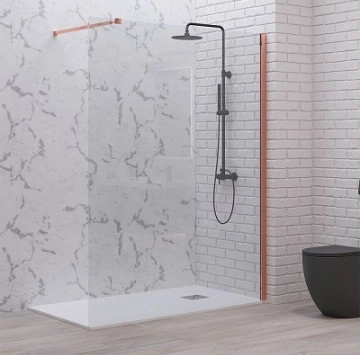 Параван Walk In 1 Rose Gold 70/h200см. розово злато KARAG