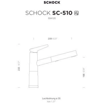 Смесител за кухня SCHOCK SC510 Poolout Puro черен SCHOCK