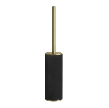 Четка за тоалетна Gessi 316 стоящ черен/месинг (златисто-жълт) четкан