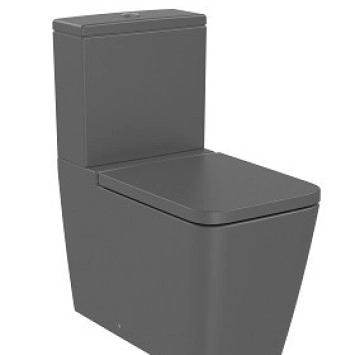Тоалетна чиния за моноблок Inspira Square Rimless черен мат ROCA