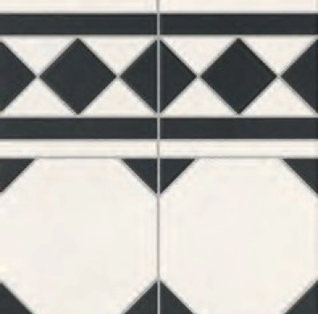 Oxford Negro Cenefa Satin 33.3/33.3