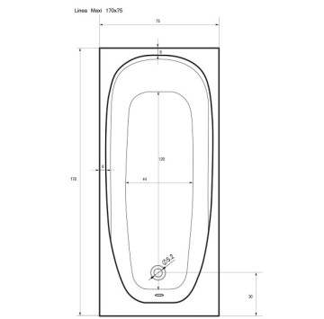 Вана Linea Maxi 170/75см бяла