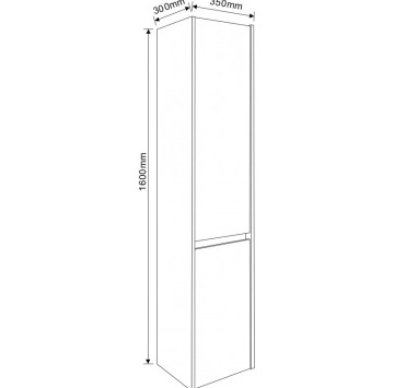 Колона за баня ICP3530/160MG дървесен/сив ИНТЕР КЕРАМИК
