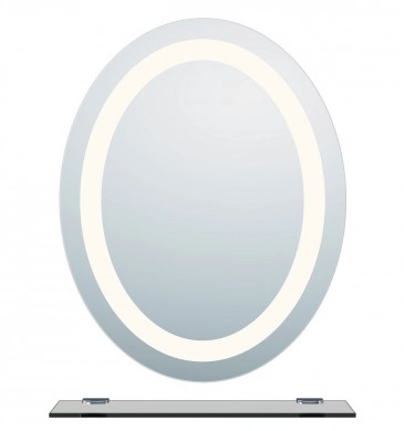 Огледало Савона ф55см с LED осветление и полица 55/11см.