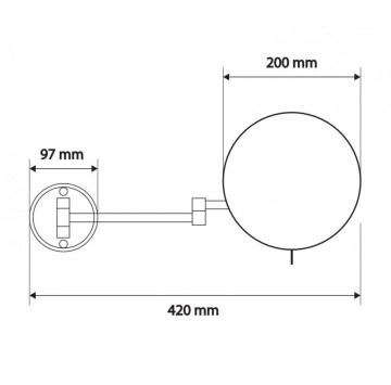 Огледало Erin 81788C ф20см. хром ИНТЕР КЕРАМИК